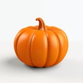 Bright Orange Pumpkin Isolated on White Background Royalty Free Stock Photo