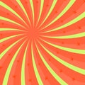 Bright orange rays swirl starburst with stars abstract background texture decoration vector illustration retro style Royalty Free Stock Photo