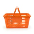 Bright orange shopping basket Royalty Free Stock Photo