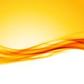 Bright orange swoosh wave border background Royalty Free Stock Photo