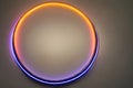 Bright orange and violet circle neon light background and backdrop Royalty Free Stock Photo