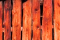 Orange wood fence plank texture background Royalty Free Stock Photo