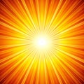 Bright Orange and Yellow Rays Background Royalty Free Stock Photo