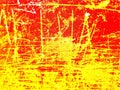 Bright, original, yellow and orange grunge texture, cracked, scratched, damaged paint on the wall. For overlays, stencils, Royalty Free Stock Photo