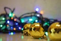 Bright ornamental balls to decorate the Christmas tree