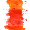 Bright painted red, orange and yellow watercolor texture. Hand drawn background