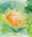 Bright painted watercolor texture. Hand drawn background with text place