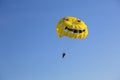 Bright parachute in the sky Royalty Free Stock Photo