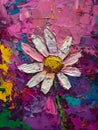 Spring Goddess: A Palette Knife Painting of Love and Bright Bloo