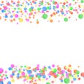 Bright parti-colored abstract confetti card