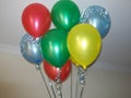 Bright Party balloons floating