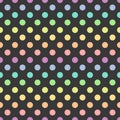 Bright pastel colors polka dot seamless pattern