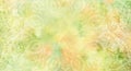 Bright pastel lime green, yellow and orange watercolour background with mandalas Royalty Free Stock Photo