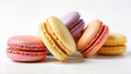 Bright Pastel Macarons Isolated on White Background Royalty Free Stock Photo