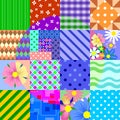 Bright patchwork with transition of colors. Vector design