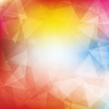 Bright pattern textured by triangles. Colorful background