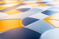 Bright Penrose Tiling Pattern With Non-Repeating, Contrasting Colors Showcases Aperiodic Design