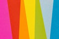 Bright Photo of Rainbow Paper Flat Composition. Children`s Striped Background from Colorful Sheets