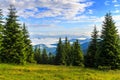 Bright, picturesque Carpathian mountains landscape in morning, Ukraine, Europe.