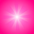 Bright Pink Background texture with Sunburst Rays in comics, pop art style Royalty Free Stock Photo