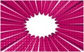Bright pink exploding retro comic background Royalty Free Stock Photo