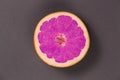 Bright pink fruit grapefruit top view