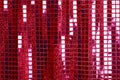 Bright pink fuchsia glitter squares sequin fabric background