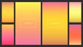 Bright pink and orange gradients backgrounds set Royalty Free Stock Photo