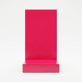 Bright pink rectangular box on a white background with a slightly open lid Royalty Free Stock Photo