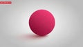 A bright pink sphere is positioned against a light gray background Royalty Free Stock Photo