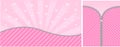 Bright pink striped on pale background for a themed party in style doll surprised.