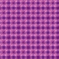 Bright pink summer woven plaid texture. Seamless woollen feminine style plaid fabric cloth. Rustic classic checkered Royalty Free Stock Photo