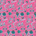 Bright pink teenager transport pattern