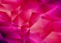 Bright Pink Vector Background with Triangles Shapes. Abstract Romantic Geometric Texture