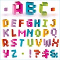 Bright pixel alphabet