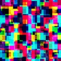Bright pixel seamless pattern