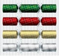 Plaid Christmas crackers set