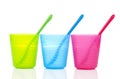 Bright plastic tableware, Royalty Free Stock Photo