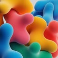 Colorful Abstract Pattern with Soft Rounded Shapes â Vibrant Creative Background Royalty Free Stock Photo