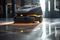 Bright and Polished: Professional Robot Floor Cleaner in Action.