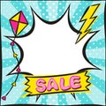 Bright pop art banner for discounts or sales Royalty Free Stock Photo