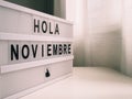 Bright poster to welcome November in Spanish