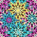 Bright psychedelic vintage seamless pattern