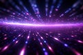 Bright purple backdrop flying dots, glowing circles, futuristic magical energy