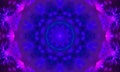 Bright purple, indigo, and blue mandala Art