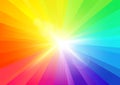 Rainbow Burst Rays Background Royalty Free Stock Photo