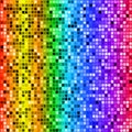 Bright rainbow colored rectangle mosaic seamless pattern