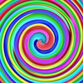 Bright rainbow colored spiral twirl textured pattern background design Royalty Free Stock Photo