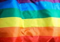 Bright rainbow gay flag as background Royalty Free Stock Photo