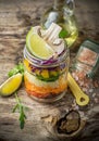 Bright rainbow salad of tomatoes, carrots, pepper Royalty Free Stock Photo